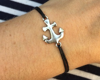 Anchor bracelet, sea lover gift, sailor gift, unisex bracelet, adjustable bracelet, anchor charm bracelet, nautical gift, birthday gift