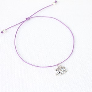 Elephant bracelet, gift for friend, mental health gift, friendship bracelet, best friend, string bracelet, cord bracelet, birthday gift Bild 4