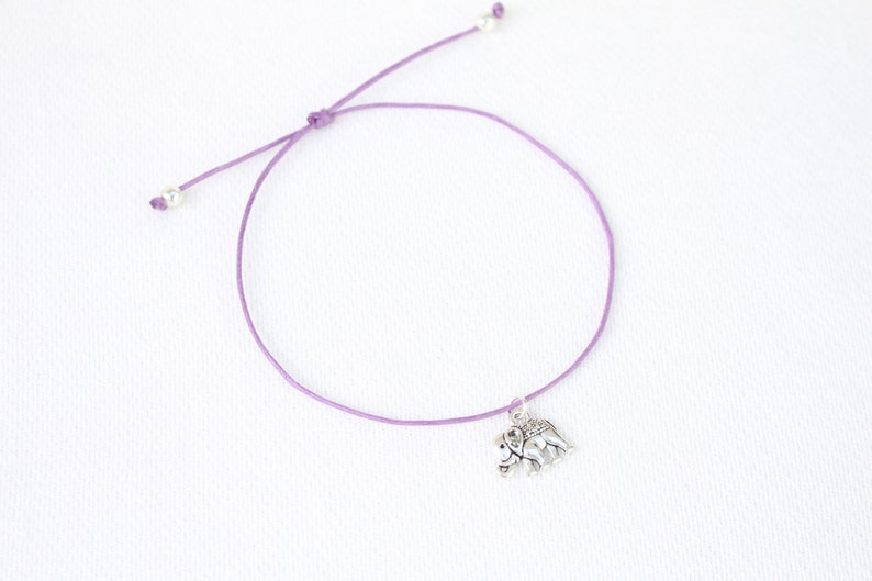 Elephant bracelet, gift for friend, mental health gift, friendship bracelet, best friend, string bracelet, cord bracelet, birthday gift Bild 4