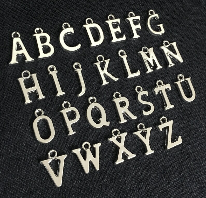 Personalised Christmas Tree Ornament With Silver Letter Charm Custom