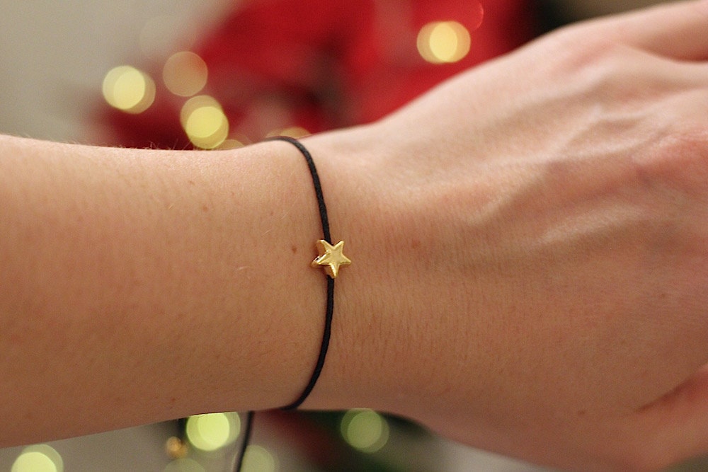 Gold Star Bracelet Gift for Friend String Bracelet Cute Etsy UK
