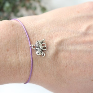 Elephant bracelet, gift for friend, mental health gift, friendship bracelet, best friend, string bracelet, cord bracelet, birthday gift image 2