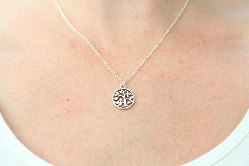 Tree of life necklace, mothers day gift, family necklace, tree necklace, family tree, family jewelry, gift for mum, gift for sister, image 5