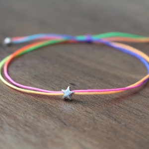 Rainbow bracelet, positivity gift, gift bracelet, gift for friend, mental health gift, friend gift, star bracelet, rainbow gift, stay strong image 7