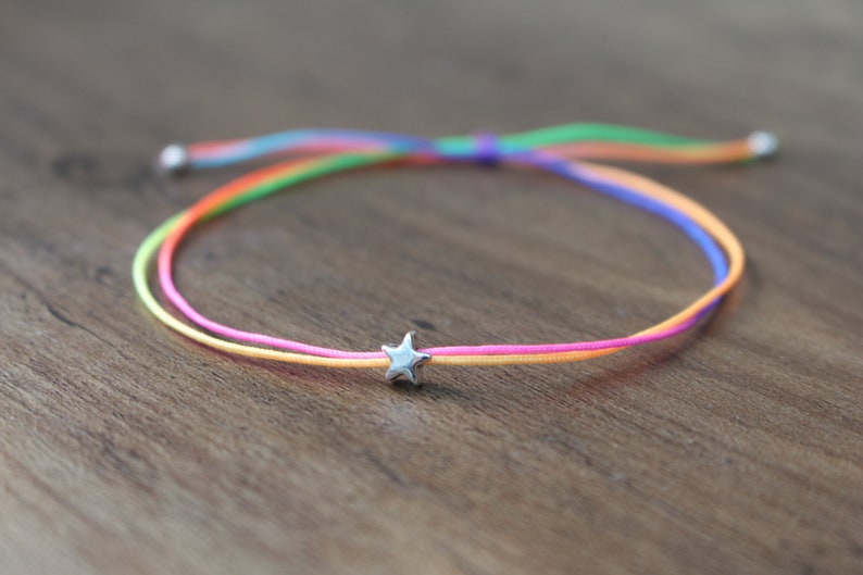 Rainbow bracelet, positivity gift, gift bracelet, gift for friend, mental health gift, friend gift, star bracelet, rainbow gift, stay strong image 7