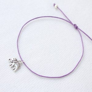 Elephant bracelet, gift for friend, mental health gift, friendship bracelet, best friend, string bracelet, cord bracelet, birthday gift image 6