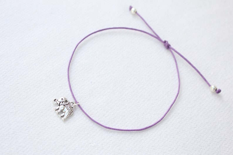 Elephant bracelet, gift for friend, mental health gift, friendship bracelet, best friend, string bracelet, cord bracelet, birthday gift Bild 6