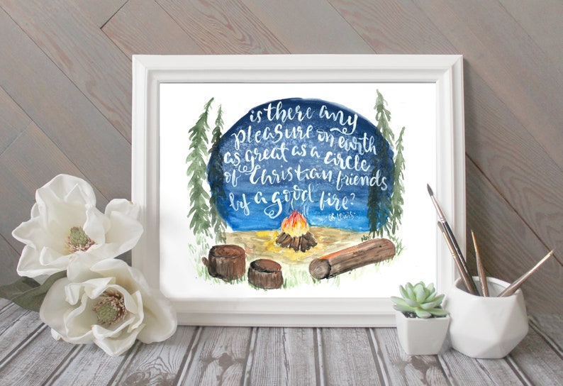 CS Lewis Friendship Quote watercolor print friendship | Etsy