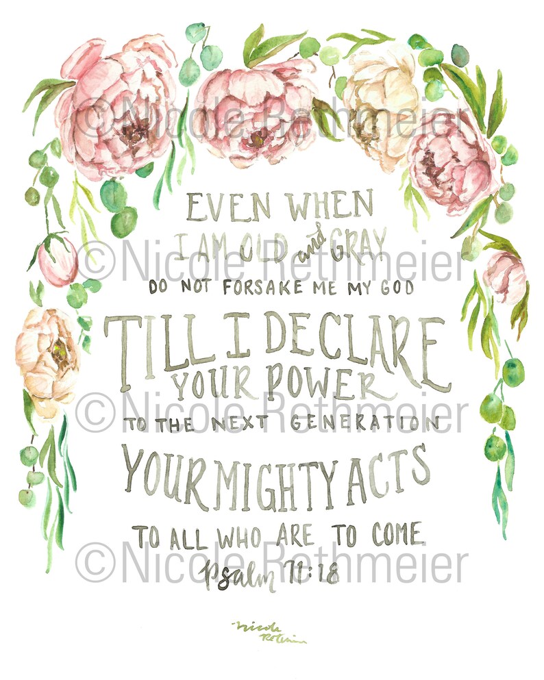 Eucalyptus and Peony Floral Watercolor Frame Scripture Verse - Etsy