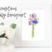 Custom Watercolor floral bouquets - Botanical Art Watercolor Print, Family birth month flowers