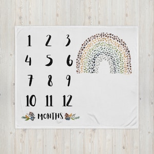 Baby mijlpaal maanden regenboog gooien deken
