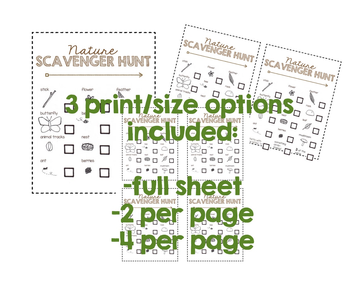 Nature Scavenger Hunt Etsy