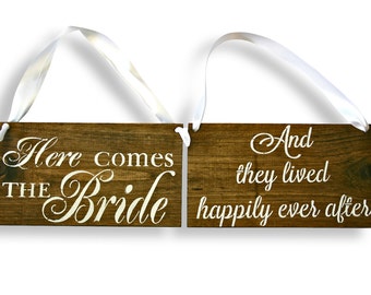 Happily Ever After Sign | Rustic Wedding | Wood Signs | Custom Wedding Signs | Custom Ring Bearer Signs | Wedding Ceremony | Just Married