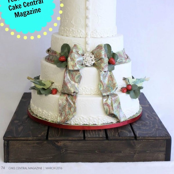 Wood Cake Cupcake Stand Base Wedding Country Rustic Wedding Solid  Beach Wedding Cake Stand Candy Bar