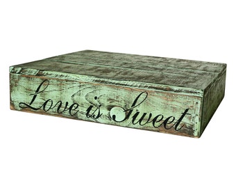 Mint Wedding Country Rustic Wedding Solid Wood Cake Cupcake Stand Beach Wedding Cake Stand Candy Bar