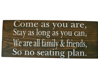 Pick a Seat Not a Side, No Seating Plan,  Wedding Ceremony Signs, Rustic Wedding Wood Signs, Wooden Signs Custom Signs