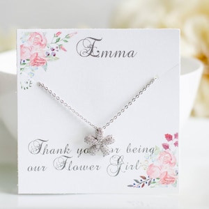 Flower Girl Necklace | Flower Girl Gift | Flower Girl Jewelry | Flower Girl Proposal | Flower Necklace | Little Girls Necklace | Wedding