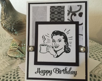 Womens Happy Birthday Tea Card HB48