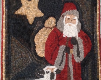 Rug Hooking Pattern, Christmas Shepherd 16" x 24", P119