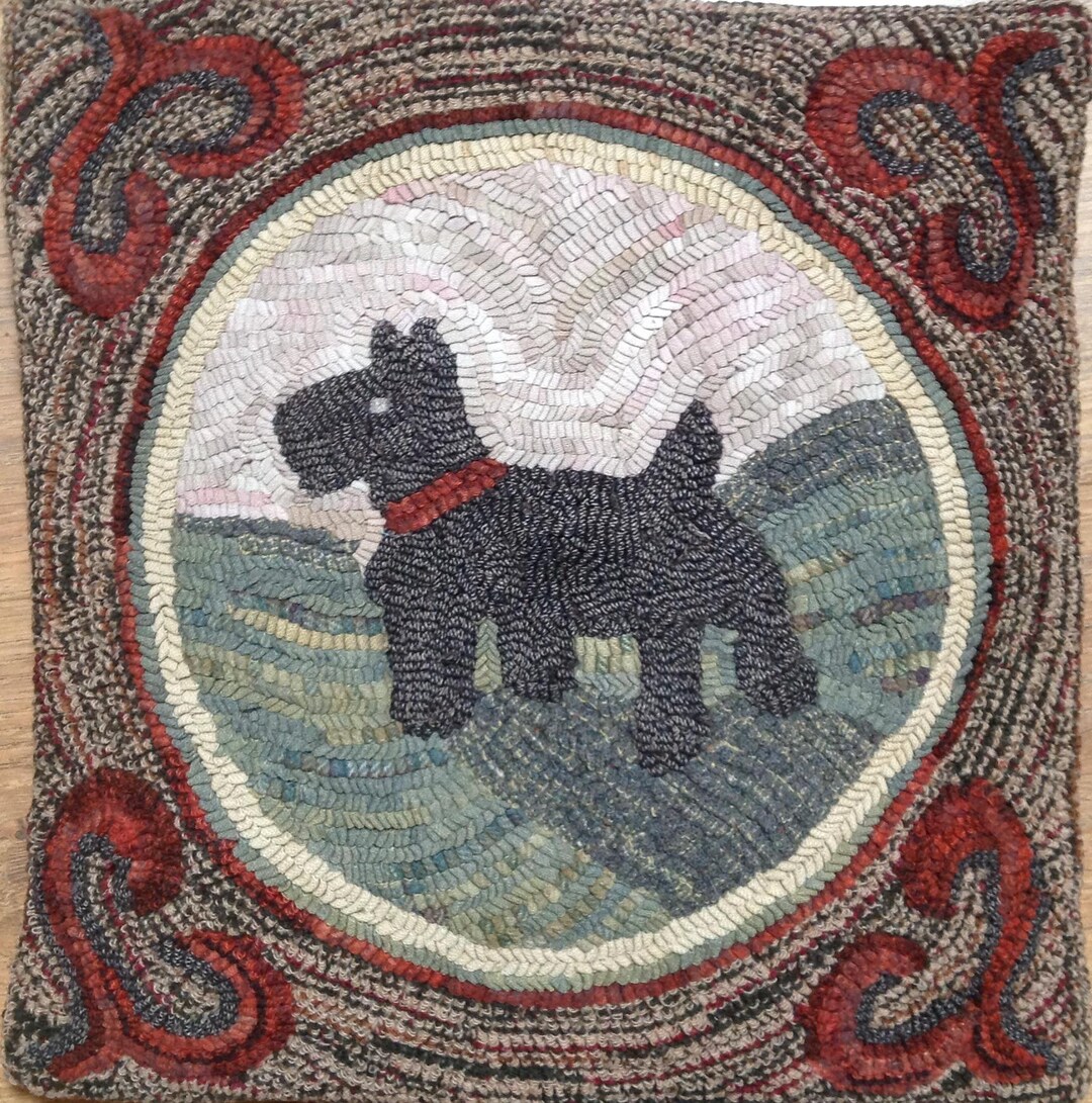 Scotty Rug Mat Scottie Dog Rug Hooking Pattern: