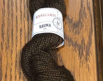 Norwegian Wool Rug Yarn, Rauma Ryegarn, Rug Binding Wool Yarn, Deep Brown #599