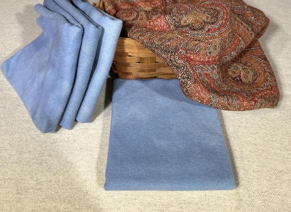 Slate Blue Worsted ,A Hand-Dyed Wool Fabric for Rug Hooking, Applique, Penny Rugs,  Fat 1/4 Yard, Dusty, Muted, Primitive Blue/Gray, W698