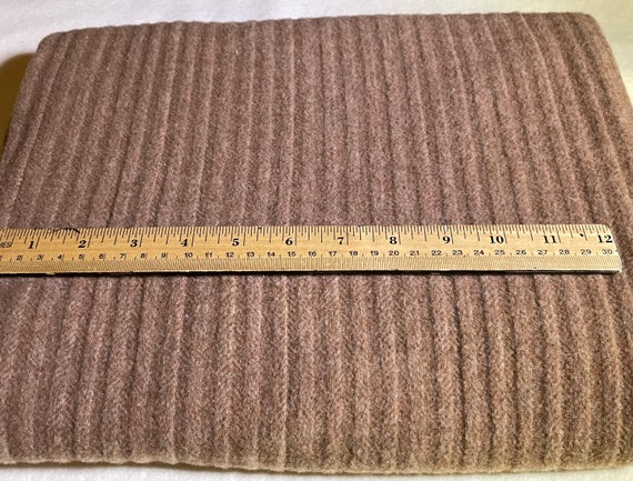 Yorkshire Stripe, a Mill Dyed Wool Fabric for Rug Hooking, Applique, Penny Rugs, Fiber Arts, Fat Quarter Yard, Cafe Au Lait W553