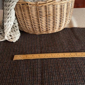 Tweed Check, a Blue, Gray and Rust, Mill Dyed 100%  Wool Fabric Fat 1/4 Yard, Vintage Grayed Dark Blue and Rust Tweed, Fat 1/4 yd,  W655