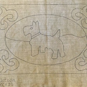 Rug Hooking Pattern, Watson, 20 x 30 Monks Cloth or Primitive Linen P130 image 2