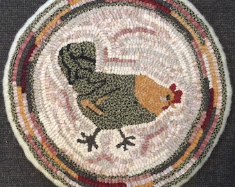 Rug Hooking Pattern for "Hazel" Chair Pad, on Monks Cloth or Primitive Linen, P144