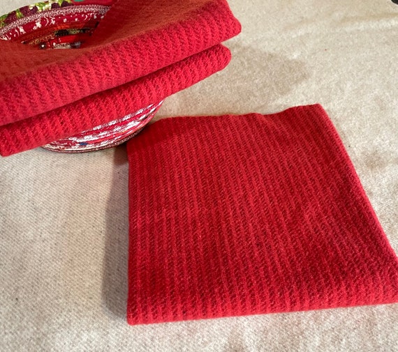 Bright Crimson Stripe, HandDyed Wool Fabric, Rug Hooking, Applique, Penny Rugs, Fiber Arts, Christmas Red, Valentine Red, Fat1/4 Yard W505
