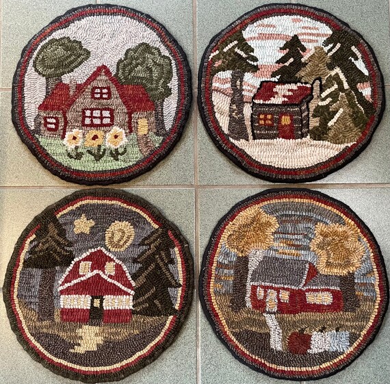 Primitive hooked chair pads hotsell