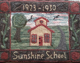 Rug Hooking Pattern, Sunshine School, 18" x 24", P117