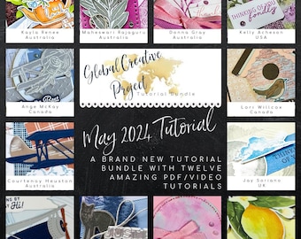 PDF variety Catalogue 24-25 Stampin' Up! Global Creative Project Tutorial Bundle, Class PDF and Video card making Tutorials