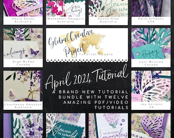 Perennial Lavender Stampin' Up! Global Creative Project Tutorial Bundle, Class PDF and Video card making Tutorials