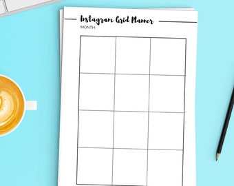 2022 Fillable, Reusable, Printable PDF INSTAGRAM GRID Planner