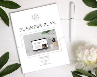 Simple Business Plan Template for Small Business Owners | Editable Canva Workbook