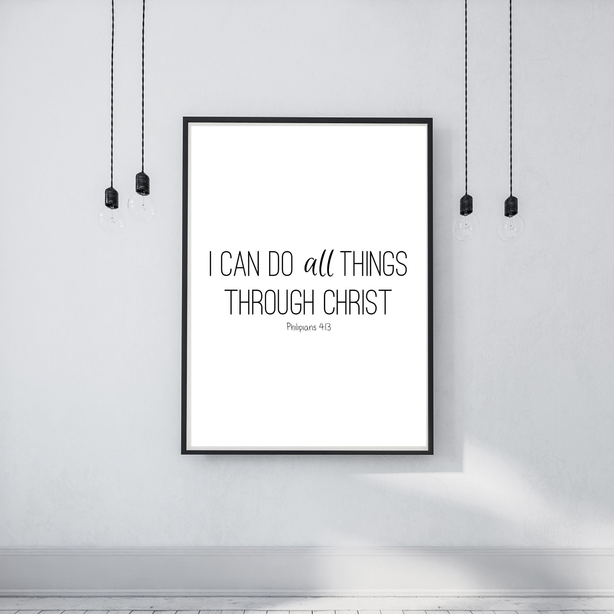 Philipians 4:13 Printable Scripture Bible Verse Print - Etsy