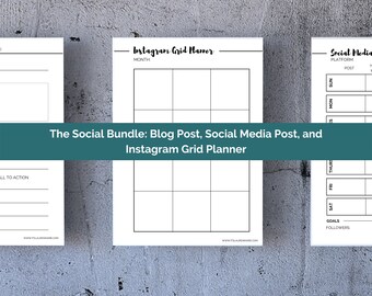 2022 Fillable, Reusable, Printable PDF SOCIAL PLANNER Bundle