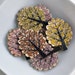 10 wooden tree buttons wood mixed color colour trees painted