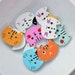 10 wooden cat buttons wood mixed color colour 20mm x 18mm painted cat head