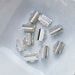 Pack of twenty silver tone ribbon clasp crimp ends jewellery making crimps clasps 10mm x 7mm