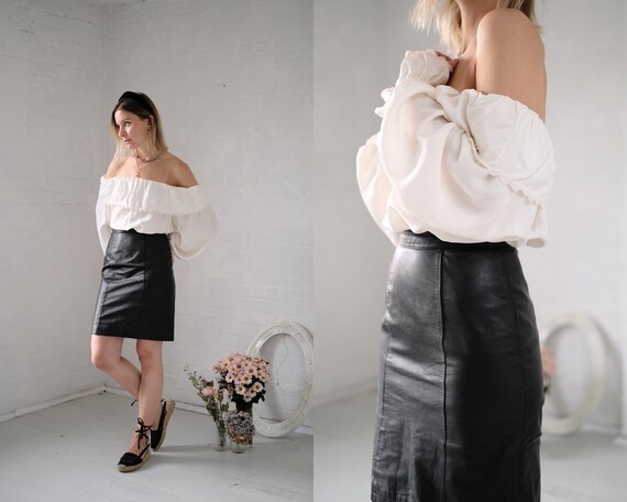 Leather Pencil Skirt