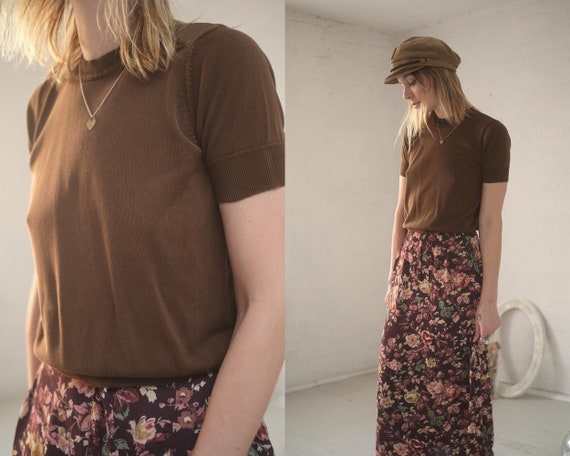 Cocoa Silk Knit Tee
