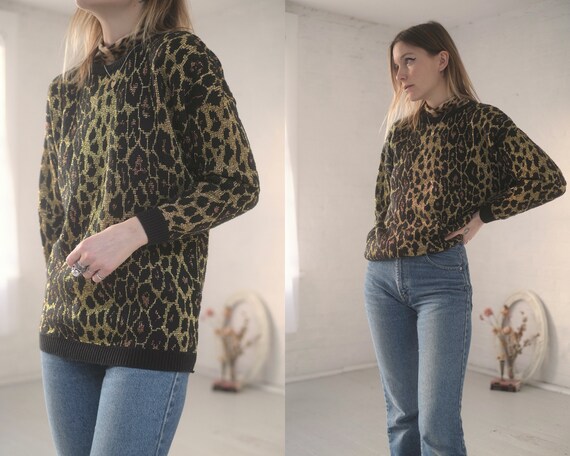 Metallic Leopard Knit