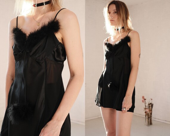 Maribou Slip Dress
