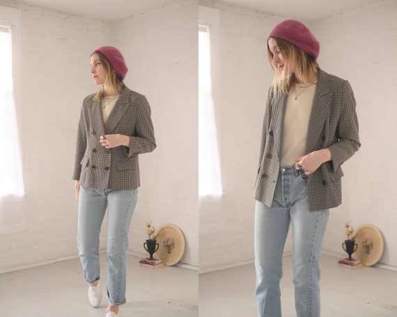 Houndstooth Easy Blazer