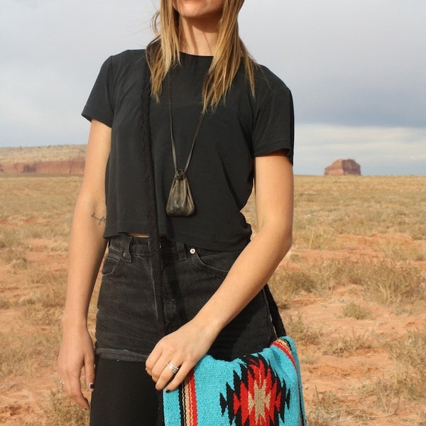 Vintage Turquoise Southwest Navajo Cross Body Purse / Bag