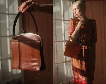 Jaren 60 lederen portemonnee portemonnee