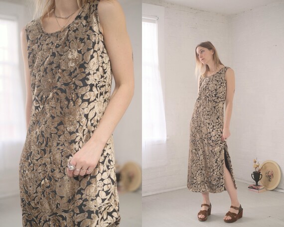 Golden Velvet Dress